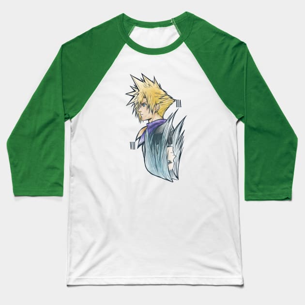 FF7 character art 2 Baseball T-Shirt by mcashe_art